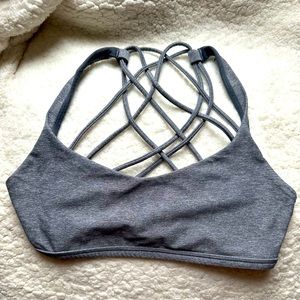 Excellent! Lululemon Free to be Wild Bra Sz 6 Dark Grey